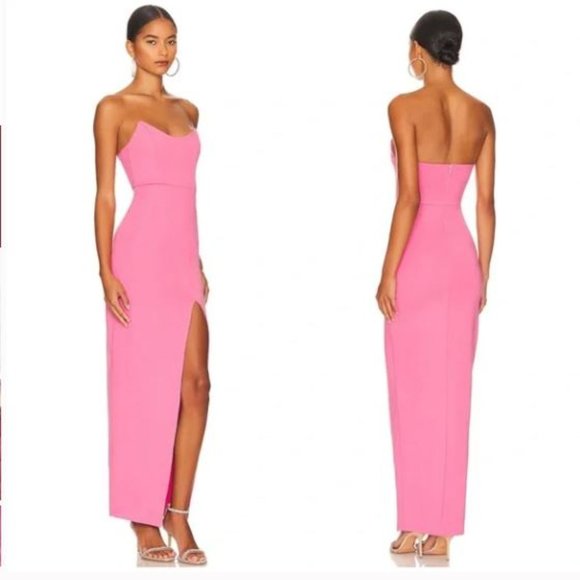 superdown Ryleigh Strapless Maxi Dress in Pink - Picture 2 of 4